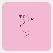 ピンクの背景のかわいい子猫のイラスト