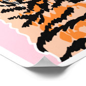 ピンクの背景のタイガーリズ ポスター (角)