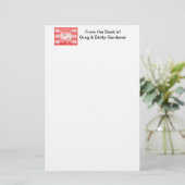 ピンクの背景のハートが大好き 便箋 (スタンド正面)