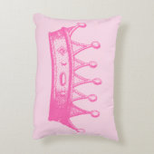 ピンクの背景のマゼンタのプリンセスの王冠 アクセントクッション (裏面(縦))