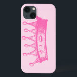 ピンクの背景のマゼンタのプリンセスの王冠 iPhone 13ケース<br><div class="desc">服のゲームは王冠なしで完全ではないです! あなたの子供が救済して下さい王女のちょうど覚えるのを彼女が視野のスタジオからのこのマゼンタの王冠のプリントとであるかどの位。 あなたのを今日得て下さい!</div>