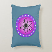 ピンクの背景の原子記号 アクセントクッション (正面(垂直))