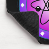 ピンクの背景の原子記号 マウスパッド (コーナー)