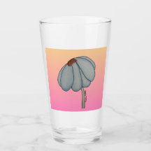 ピンクの背景の青い花