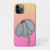 ピンクの背景の青い花 Case-Mate iPhoneケース (裏)