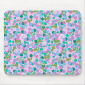 ピンクの背景を持つ可愛いカエルのアートマウスパッド マウスパッド (正面)