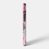 ピンクの背景画,デコ,模様,抽象芸術,老化, iPhoneケース (左側面)