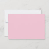 ピンクの背景 - RSVPレセプション返信カード 出欠カード (裏面)