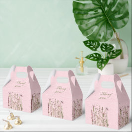 ピンクの背縁ど景にピンク色のワイルドフラワー フェイバーボックス