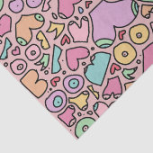 ピンクの胸が人気のユーモア満載のパターン 薄葉紙 (詳細)