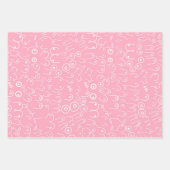 ピンクの胸デザイン包装紙シート ラッピングペーパーシート (正面3)