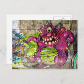 ピンクの脂肪モンスター ポストカード (正面/裏面)