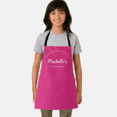 ピンクの自家製ラブキッチンカスタム付き エプロン (インサイチュ)