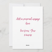 ピンクの自転車クリスマスカードに乗ったかわいいトナカイ シーズンカード (裏面)