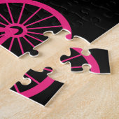 ピンクの自転車ジグソーパズルの女の子 ジグソーパズル (側面)