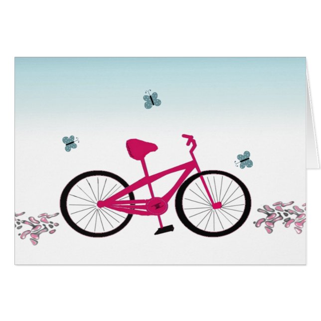 ピンクの自転車 (正面横)