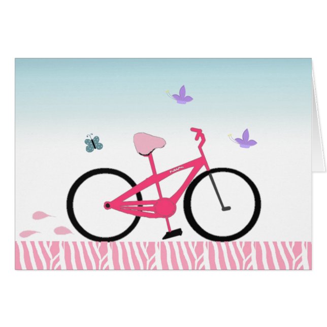 ピンクの自転車 (正面横)