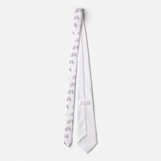 ピンクの自転車 ネクタイ (裏面)