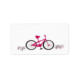 ピンクの自転車 ラベル
