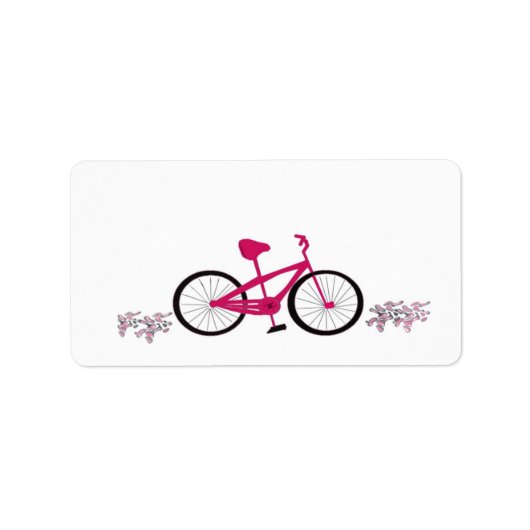 ピンクの自転車 ラベル (正面)