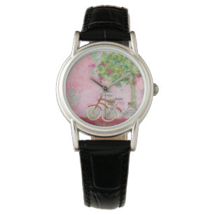 ピンクの自転車 腕時計