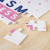 ピンクの自閉症の意識 ジグソーパズル (側面)