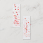 ピンクの至福のしおり スキニー名刺 (正面/裏面)