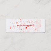 ピンクの至福のしおり スキニー名刺 (裏面)
