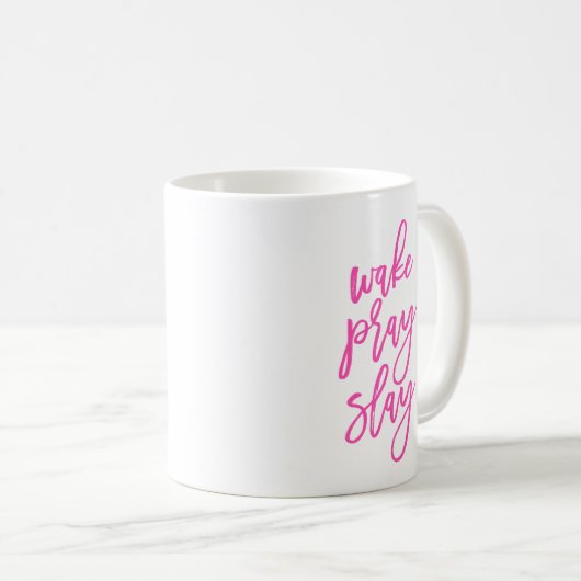 ピンクの航跡は殺害しますコーヒー・マグを祈ります コーヒーマグカップ (正面右)