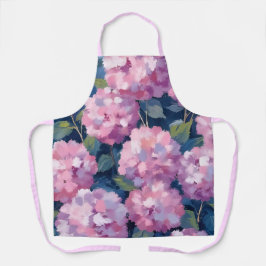 ピンクの色あいのアジサイの花 エプロン