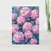 ピンクの色あせたアジサイの花 カード (正面)