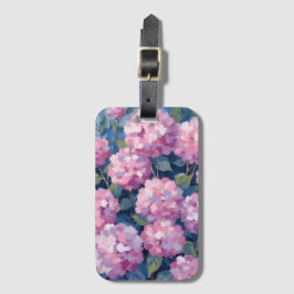 ピンクの色あせたアジサイの花 ラゲッジタグ