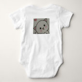 ピンクの色の彼女が大好きなのよ ベビーボディスーツ (裏面)