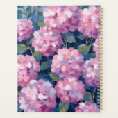 ピンクの色合いが可愛いアジサイの花の水彩画 プランナー手帳 (裏面)