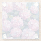 ピンクの色合いが可愛いアジサイの花 ガラスコースター (裏面)