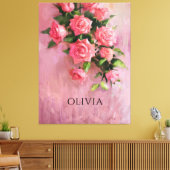 ピンクの色合いで夢をカスタマイズ キャンバスプリント (インサイチュ (リビング))