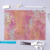 ピンクの色調がかった金箔のデコパージュペーパー 薄葉紙 (クラフト)