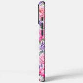 ピンクの芍薬とラベンダーの水彩フラワーパターン Case-Mate iPhoneケース (裏面 / 左)