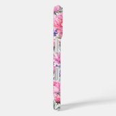 ピンクの芍薬とラベンダーの水彩花柄 Case-Mate iPhoneケース (裏面 / 右)