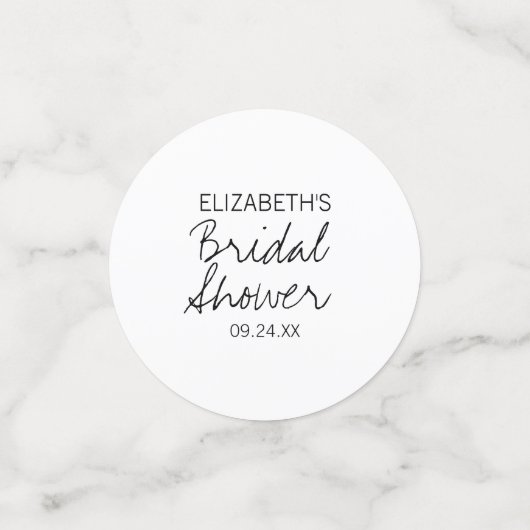 ピンクの芍薬と香水の花を飾った花嫁のシャワー コンフェッティ (スモール正面)