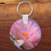 ピンクの芍薬のキーホルダー キーホルダー (正面)