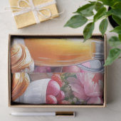 ピンクの芍薬のティッシュペーパーで優雅なブランチ 薄葉紙 (ギフト)