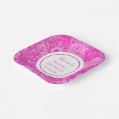 ピンクの芍薬のトワル ブライダルシャワー ペーパープレート (傾斜あり)