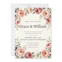 ピンクの芍薬のバラのロマンティックな結婚式