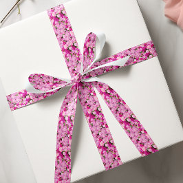 ピンクの芍薬のパターン グログランリボン