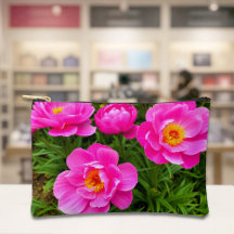 ピンクの芍薬のポーチ