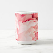 ピンクの芍薬のマグカップ コーヒーマグカップ (中央)