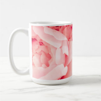 ピンクの芍薬のマグカップ コーヒーマグカップ