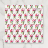 ピンクの芍薬のメイソンジャー ブライダルシャワー フェイバータグ (裏面)