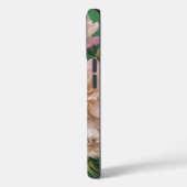 ピンクの芍薬のモノグラム 名前入り Case-Mate iPhoneケース (裏面 / 左)